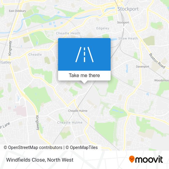 Windfields Close map