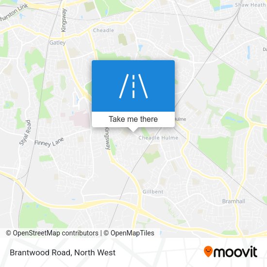 Brantwood Road map