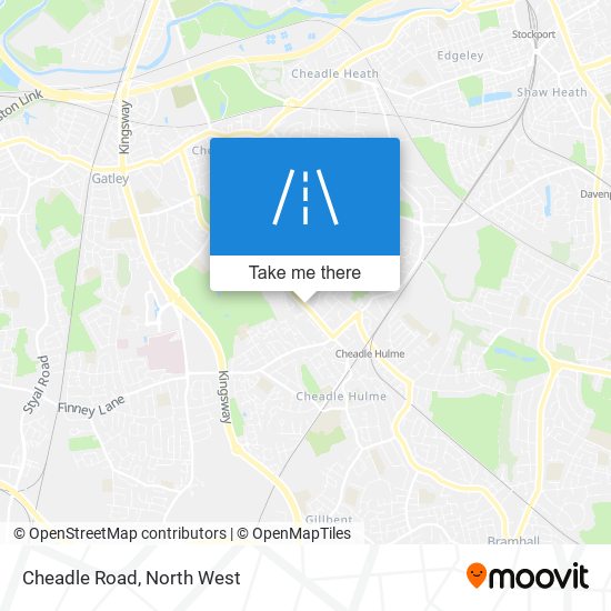 Cheadle Road map