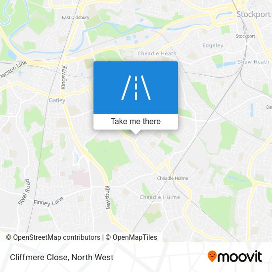 Cliffmere Close map