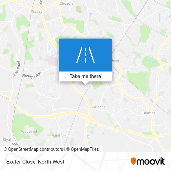 Exeter Close map