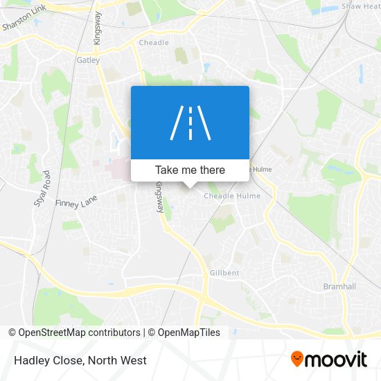 Hadley Close map
