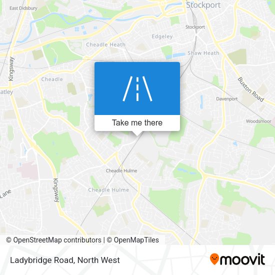 Ladybridge Road map