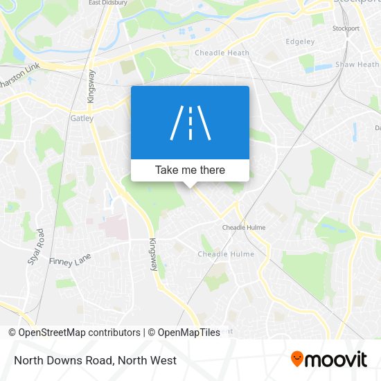 North Downs Road map