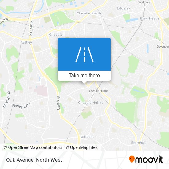 Oak Avenue map