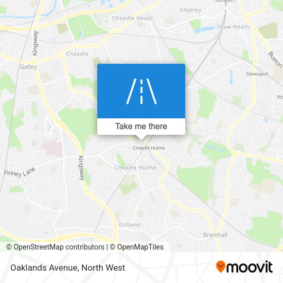 Oaklands Avenue map