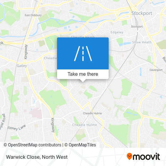 Warwick Close map