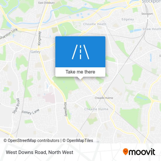 West Downs Road map