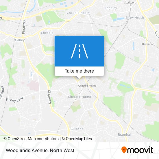 Woodlands Avenue map