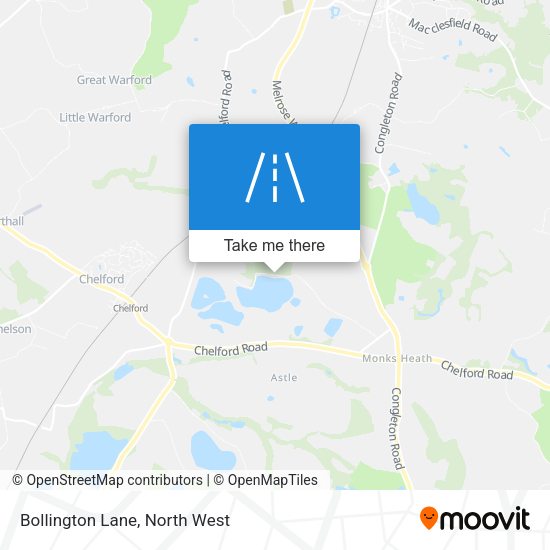 Bollington Lane map