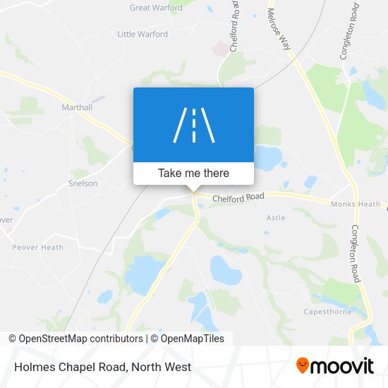 Holmes Chapel Road map