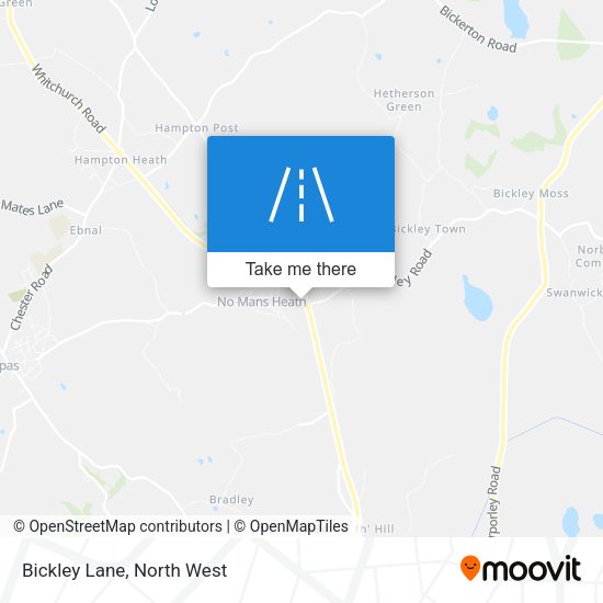 Bickley Lane map