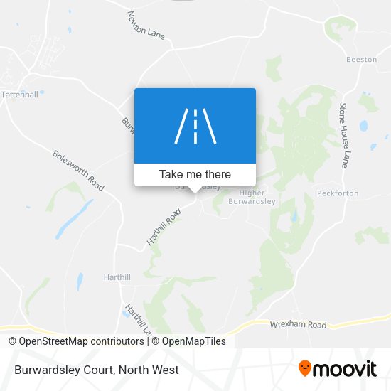 Burwardsley Court map