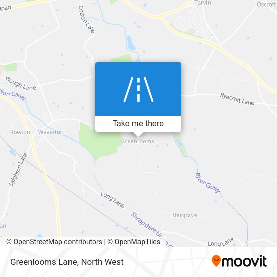 Greenlooms Lane map