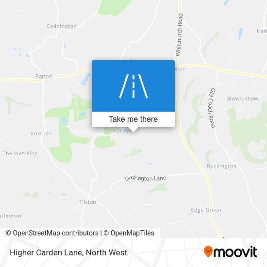Higher Carden Lane map