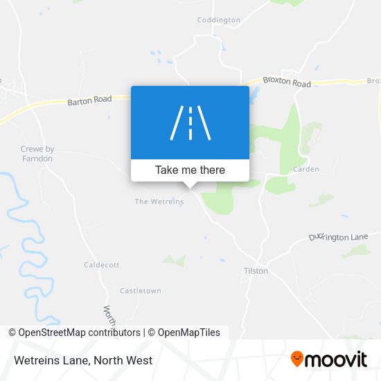 Wetreins Lane map
