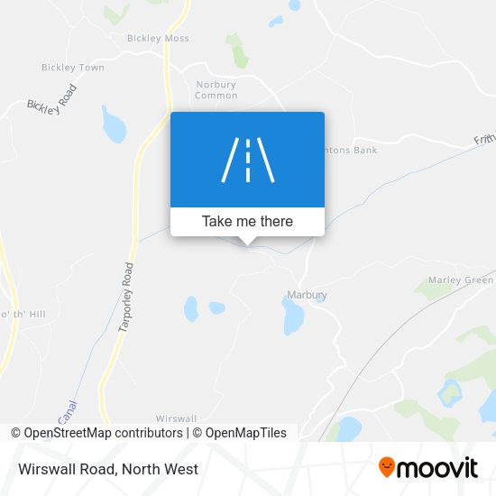Wirswall Road map