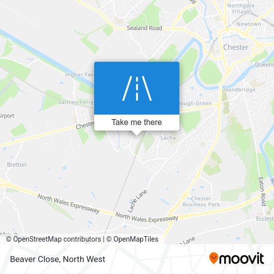 Beaver Close map