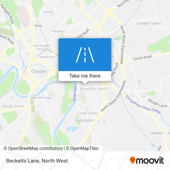 Becketts Lane map