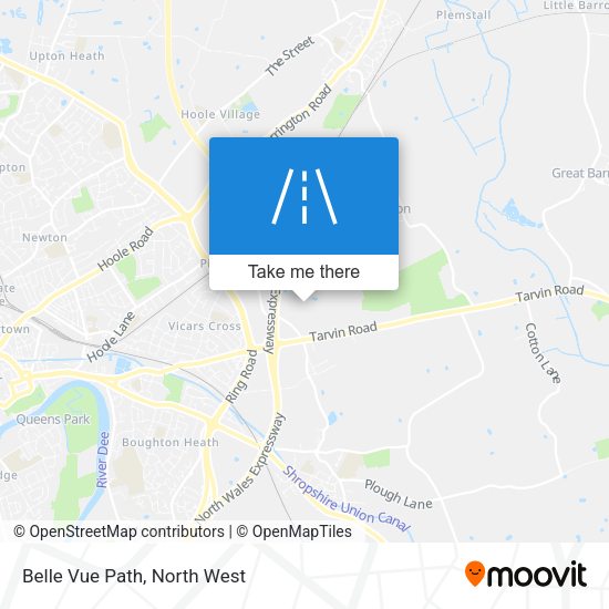 Belle Vue Path map