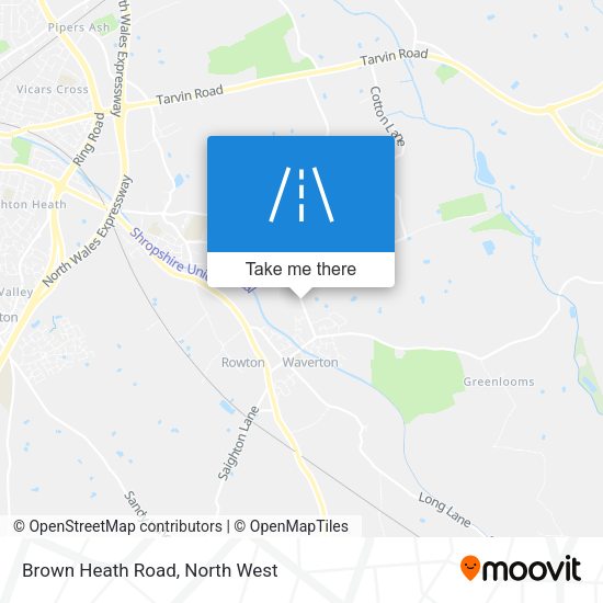 Brown Heath Road map