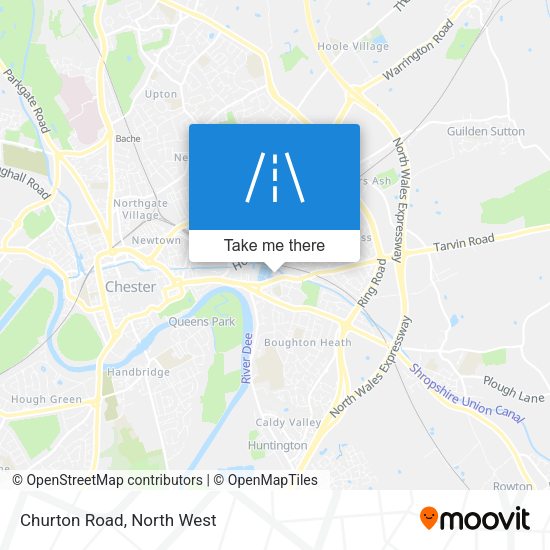 Churton Road map