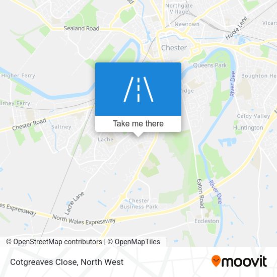 Cotgreaves Close map
