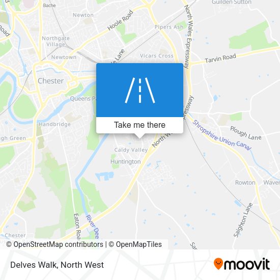 Delves Walk map