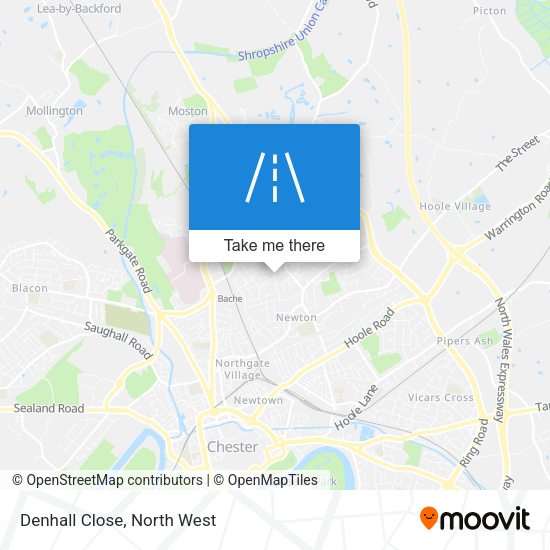 Denhall Close map