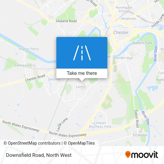 Downsfield Road map