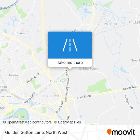 Guilden Sutton Lane map