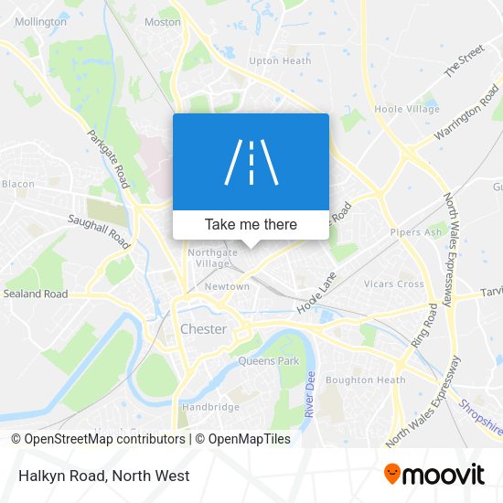 Halkyn Road map