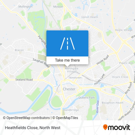 Heathfields Close map