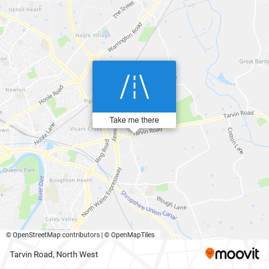 Tarvin Road map