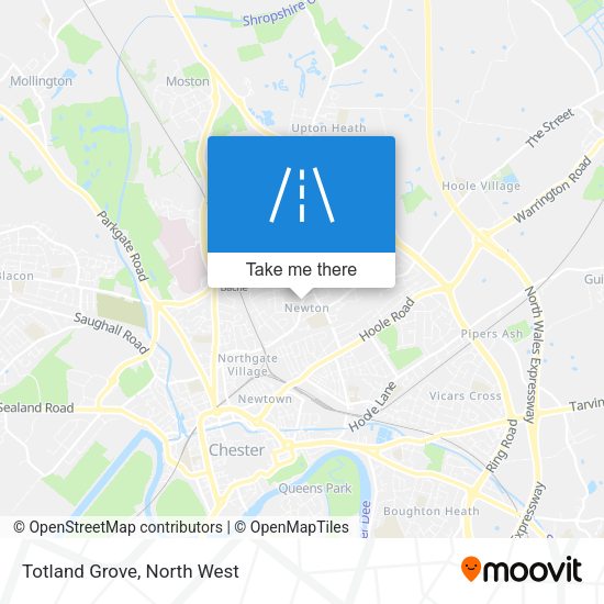 Totland Grove map