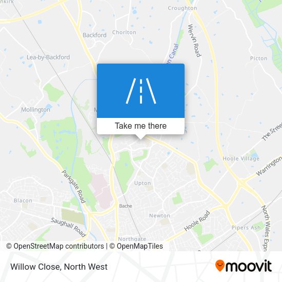 Willow Close map