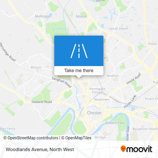 Woodlands Avenue map
