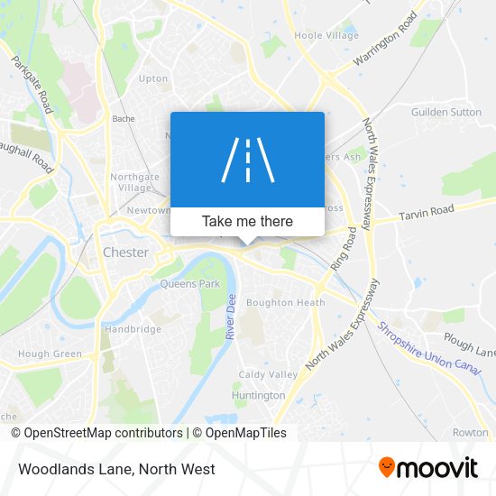Woodlands Lane map