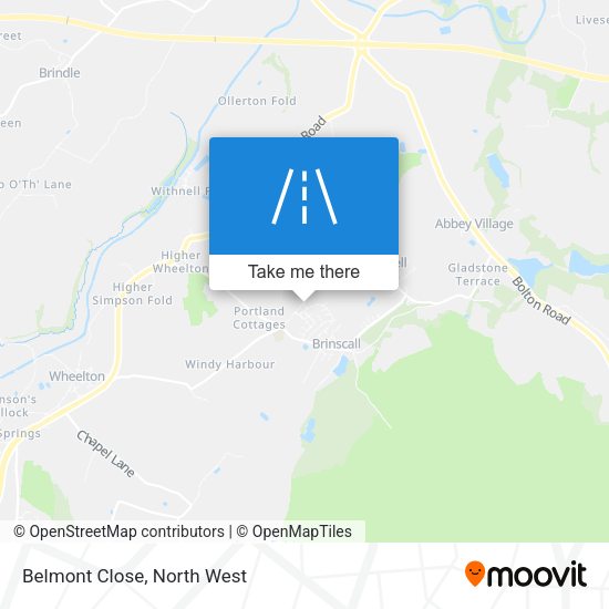 Belmont Close map
