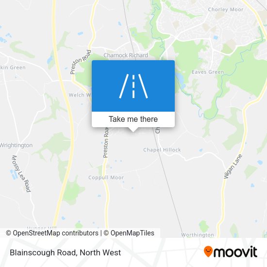 Blainscough Road map
