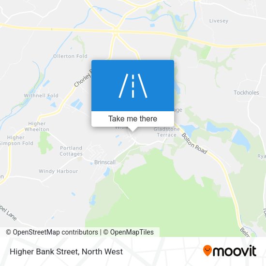 Higher Bank Street map