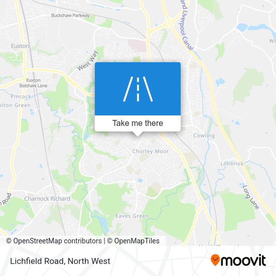 Lichfield Road map