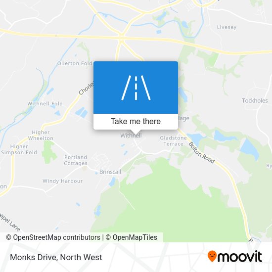 Monks Drive map