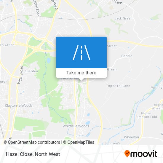 Hazel Close map
