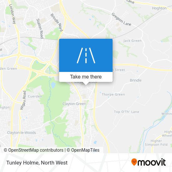 Tunley Holme map