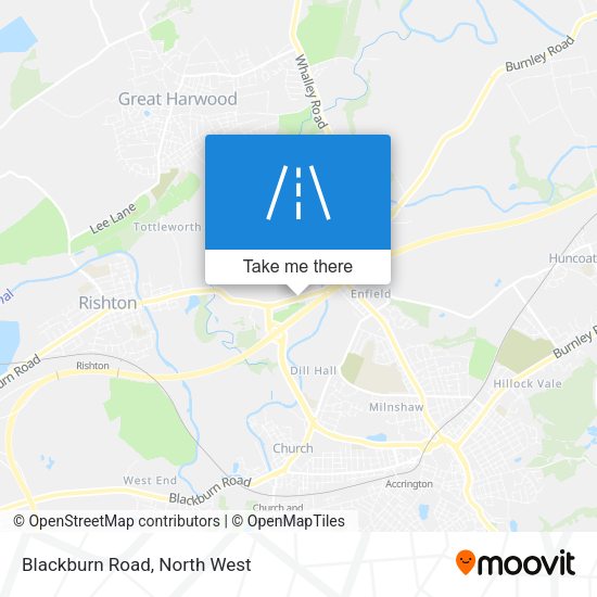 Blackburn Road map