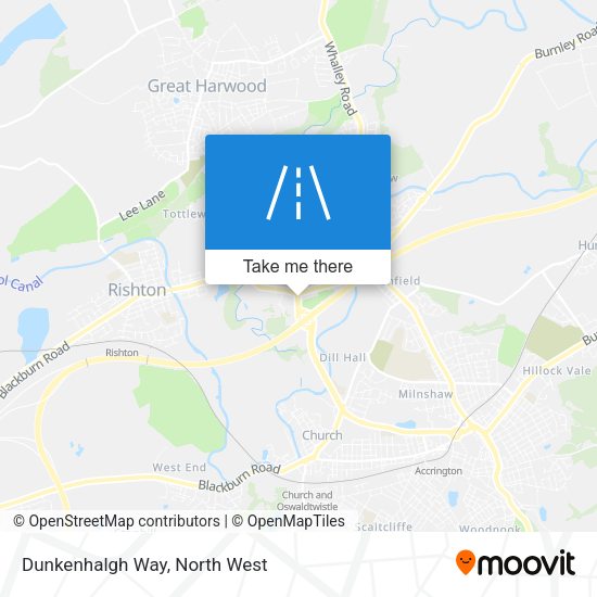Dunkenhalgh Way map