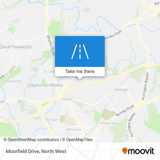 Moorfield Drive map