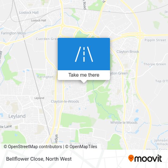 Bellflower Close map