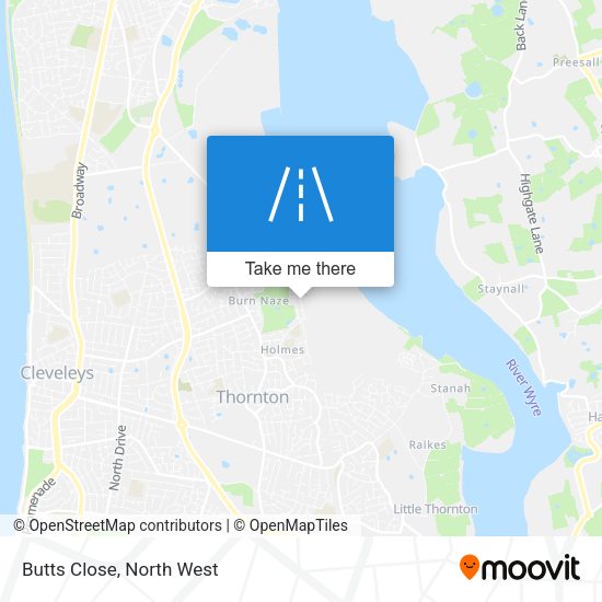 Butts Close map